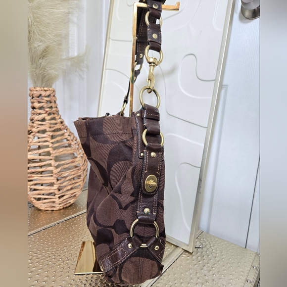 BROWN COACH CARLY CLOTH BAG 🤎 - Picture 3 of 16